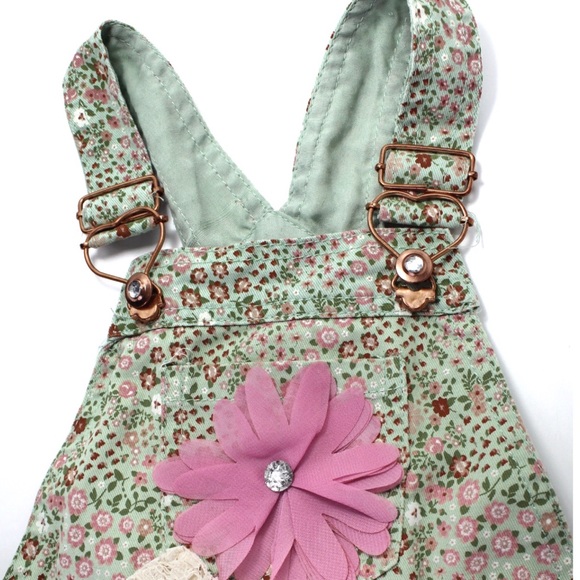 Vintage Girls Floral Overalls 24 Months - Picture 2 of 9